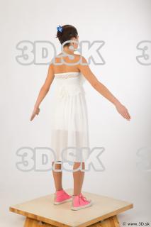 Whole body white dress pink shoes of Leah 0009